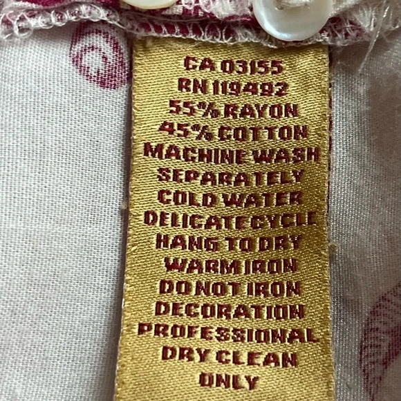 Vintage April Cornell floral babydoll style blouse ruffled elbow length sleeve M - Picture 5 of 5